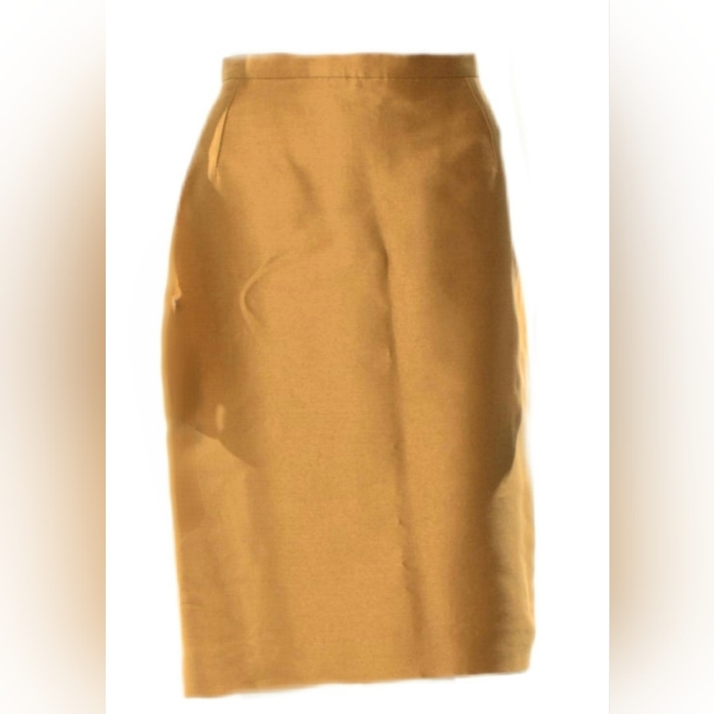 $1,990 OSCAR DE LA RENTA AVANT GARDE GOLD SILK LINED RUNW SKIRT US 8 - Picture 2 of 13